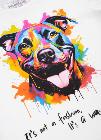 T-shirt damski PIT BULL WATERCOLOR WMN biały