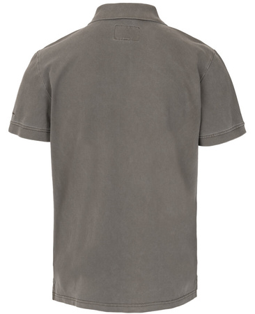 POLO PIT BULL Denim Washed Pique SMALL LOGO dark brown