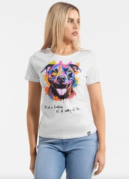 T-shirt damski PIT BULL WATERCOLOR WMN biały