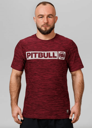 T-shirt PIT BULL HILLTOP CASUAL SPORT bordowy (burgundy melange)
