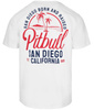 T-shirt PIT BULL SAN DIEGO BORN biały