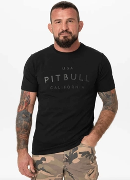 T-shirt PIT BULL USA CAL 190 spandex czarny
