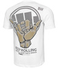 T-shirt PIT BULL KEEP ROLLING biały