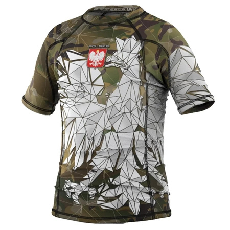 Short sleeve rashguard kids  EXTREME HOBBY POLSKA CAMO khaki