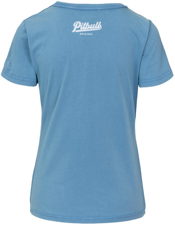 T-shirt damski PIT BULL Denim Washed ANGEL LOGO niebieski