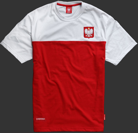 T-shirt ULTRAPATRIOT MODEL B41 biało-czerwony