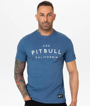 T-shirt PIT BULL USA CAL 210 GSM BRUSHED shade blue