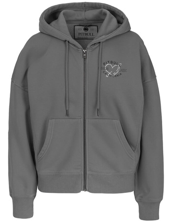 Damska bluza PIT BULL MANZANITA HEART WMN grey rozpinana