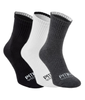 Długie skarpetki PIT BULL HIGH ANKLE THICK TNT biało/grafitowo/czarne grube - 3 pary