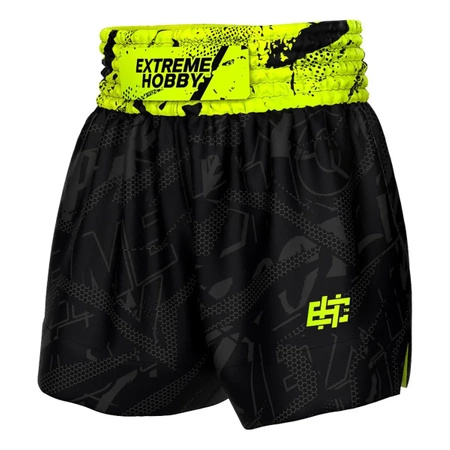 Spodenki muay thai EXTREME HOBBY NEO limonka