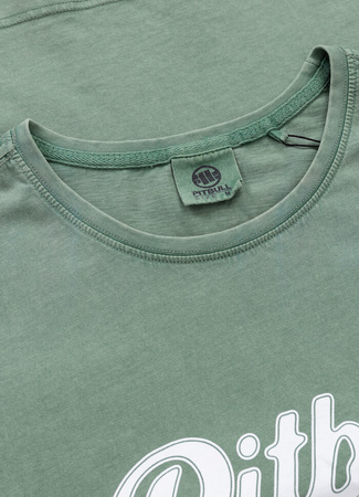 T-shirt damski PIT BULL Denim Washed ANGEL LOGO green