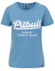 T-shirt damski PIT BULL Denim Washed ANGEL LOGO niebieski