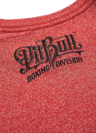 T-shirt PIT BULL CUSTOM FIT VINTAGE BOXING czerwony melanż