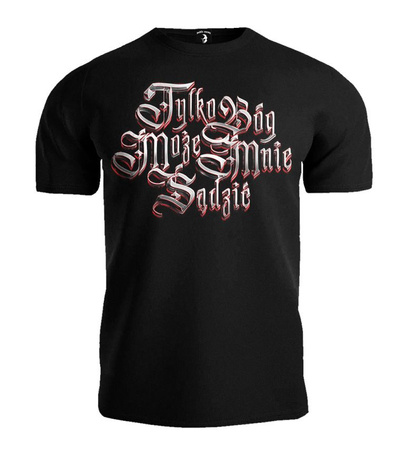 T-shirt PUBLIC ENEMY TYLKO BÓG MOŻE MNIE SĄDZIĆ czarny