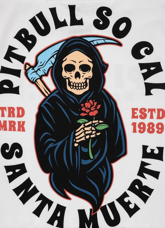 T-shirt PIT BULL Garment Washed SANTA MUERTE 210 biały