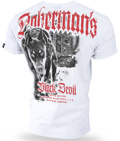 T-shirt DOBERMANS BLACK DEVIL TS154 biały