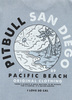 T-shirt PIT BULL Denim Washed PLANET SURF light blue