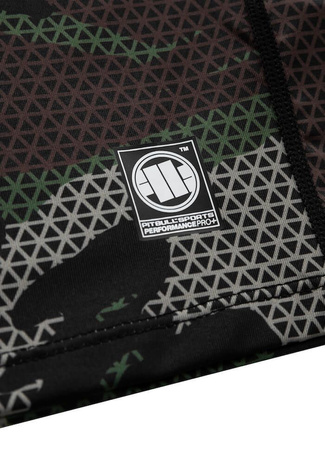 Rashguard PIT BULL MESH NET CAMO zielony krótki rękaw