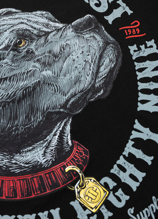T-shirt PIT BULL STRENGTH &  RESPECT czarny