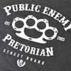 Bluza PRETORIAN PUBLIC ENEMY prosta grafitowa