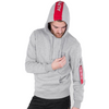 Bluza ALPHA INDUSTRIES RED STRIPE HOODY szara kaptur 178314 17