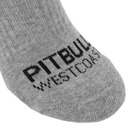 Krótkie skarpetki PIT BULL LOWANKLE THICK TNT biało-czarno-szare - 3 pary