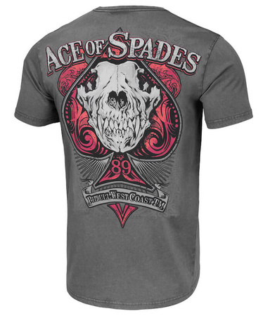 T-shirt PIT BULL Denim Washed ACE OF SPADES 2 grafitowy