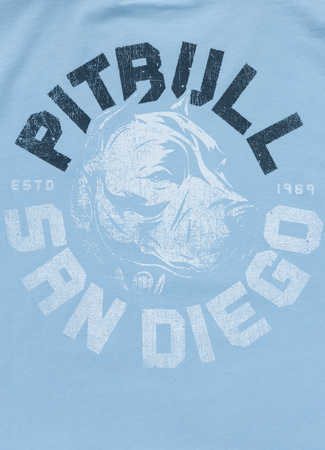 T-shirt PIT BULL DOG SD light blue