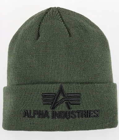 Czapka zimowa ALPHA INDUSTRIES 3D ciemnozielona (dark green) 168910 257