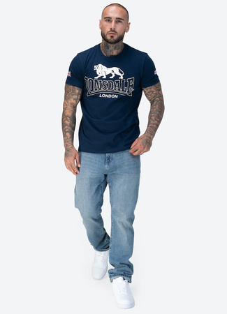 T-shirt LONSDALE HAZELHURST granatowy