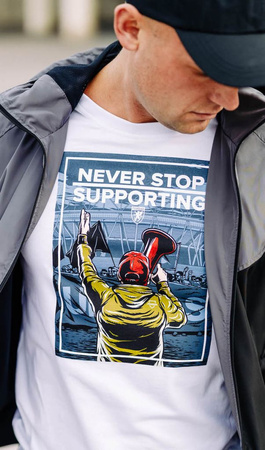 T-shirt PGWEAR NEVER STOP biały