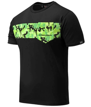 T-shirt EXTREME HOBBY COMBAT GAME czarno/limonkowy