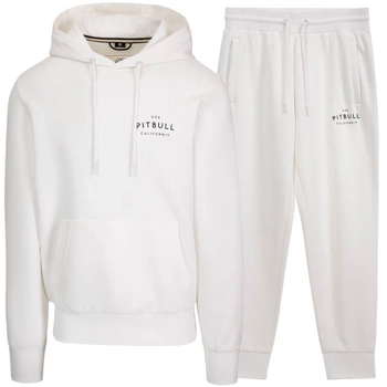 Komplet dresowy PIT BULL SAMPSON kaptur biały (off white)