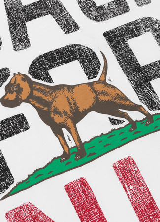 T-shirt PIT BULL CALIFORNIA biały
