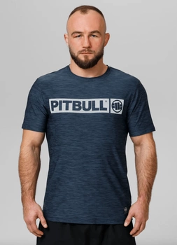 T-shirt PIT BULL HILLTOP CASUAL SPORT granatowy (navy melange)