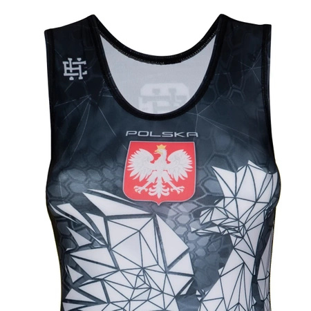 Trykot Zapaśniczy Damski Polska Camo