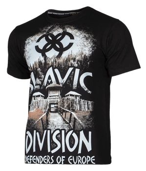 T-shirt SLAVIC DIVISION DEFENDERS OF EUROPE czarny