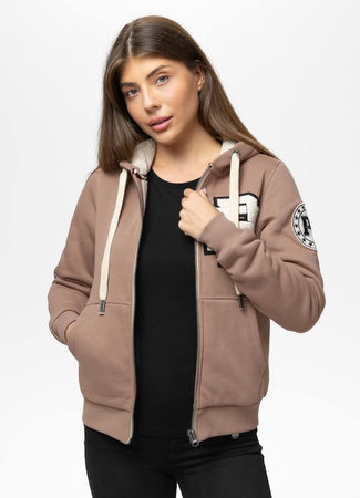 Damska bluza/kożuch PIT BULL SHERPA RUFFINA chocolate mousse rozpinana