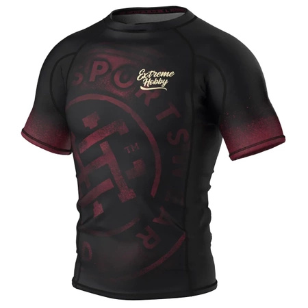 Short sleeve rashguard EXTREME HOBBY BADGE czarny