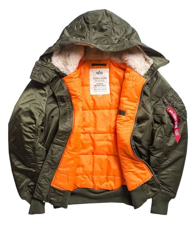 Kurtka ALPHA INDUSTRIES MA-1 HOODED ciemnozielona (dark green) 158104 257