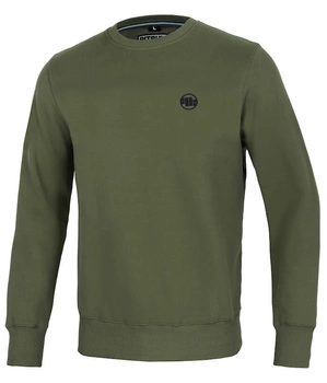 Bluza PIT BULL SMALL LOGO oliwkowa (dark olive) prosta