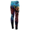 Legginsy sportowe damskie EXTREME HOBBY SKULL 2 niebieskie