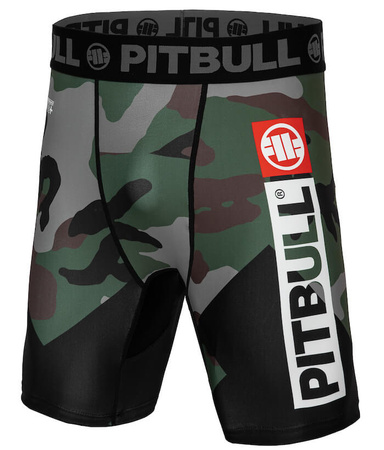 Spodenki PIT BULL COMPRESSION CROSS CAMO woodland camo