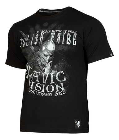 T-shirt SLAVIC DIVISION POLISH TRIBE czarny