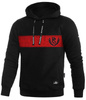 Bluza PRETORIAN TROUBLE RED STRAP czarna kaptur