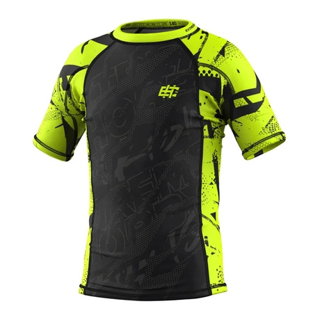 Shortsleeve rashguard dziecięcy EXTREME HOBBY NEO limonkowy