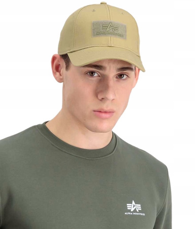 Czapka ALPHA INDUSTRIES VELCRO CAP beżowa (sand) 168903 14