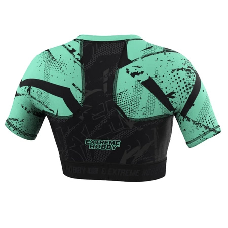 Crop Top Short Sleeve Rashguard Damski Neo