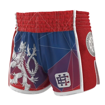 Spodenki muay thai EXTREME HOBBY CZESKI LEW czerwony