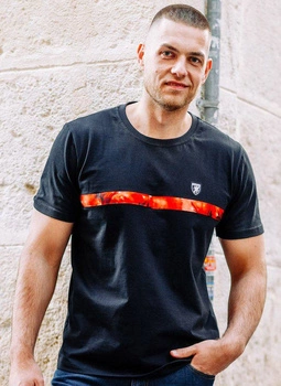 T-shirt PGWEAR STRIPE PYRO czarny